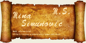 Mina Simunović vizit kartica